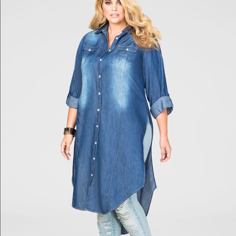 denim trench duster